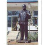 Bronze Children in Park Fly a Kite Statue Sculpture for Garden Decoration thumbnail-2