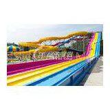 Giant Interactive Racing Fiberglass Water Slides With Multi Lane , Customized thumbnail-1