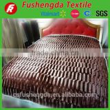 100% polyester pv plush with sherpa for blanket printing bamboo strip brushed design