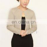 SFW-241 Ladies 100%cashmere Classic Crew Neck Cardigans thumbnail-1