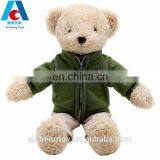 custom plush teddy bear toys/teddy bear with clothing