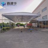 Pictures of outdoor telescopic mobile sliding shed Awning manufacturer of movable warehouse