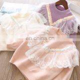 New 3-color Sequined Lace Girls Sweater for Kids