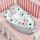 Baby Sleeping Nest Bed 100% Soft Cotton Newborn Lounger Portable Crib Suitable Baby Nest thumbnail-3