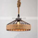 Popular Industrial Fancy Hemp Rope Lamp Edison Pendant Light thumbnail-1