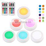 LED Puck Lights Remote Control RGB Night Light Color Atmosphere Night Light Cabinet Lamp Led thumbnail-4