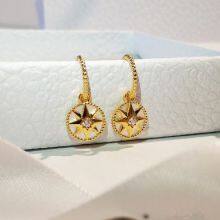 Octagonal Compass Shell Earrings thumbnail-2