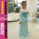 Snow Style Cosplay Long Dress With Cloak and Train thumbnail-1