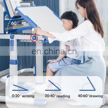 Height Adjustable Table and Chair Modern Writing Home Drawing Ergonomic Children Study Table Set With Storage Drawer thumbnail-3