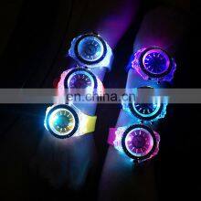 N771 Children Student Colorful Geneva Quartz Digital Silicone Watches Flashing Sport Luminous LED Light Designer Watch thumbnail-4