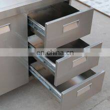Factory Customize Hotel Commercial 304 Stainless Steel Kitchen Cabinet With Sink thumbnail-4
