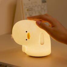 EGOGO New Rechargeable Silicone Timing Eye Protection Children's Cartoon Duck Night Light Lamp For Kids thumbnail-2