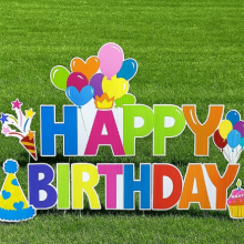 Colorful 5mm Coroplast Cut-Out Letters – Reusable Event & Celebration Yard Signs thumbnail-1