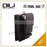 Hip Flask With Leather Bag Poker Set