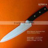 Popular Fashion 7 Inch Solid Elegant Ebony Wooden Handle White Blade Zirconia Ceramic Chef s Knife thumbnail-1