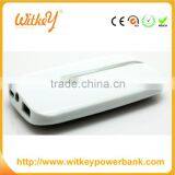 Fashion Business Style Dual USB Charger White Mouse Wireless Power Bank thumbnail-5