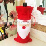 Customized Single Bottle Felt Christmas Wine Bottle Bags