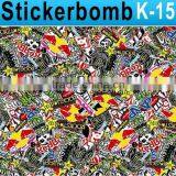 K-15 Matt/glossy bomb sticker for car color change film with size 1.52*30m