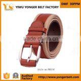 2015 New Custom Design Logo Mens Cotton Waist Belt With Metal Buckle