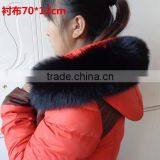 Customized top quality fox fur strips for hood