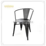 Black back unstackable iron chair for sale bar chair