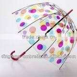 POE Dot Printed Umbrella Children Cartoon Picture Dome Shaped Umbrella