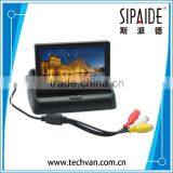 SPD63 4.3" Color TFT LCD Folding Car Parking Assistance Monitors DC 12V Foldable Car Monitor With Rear View Camera
