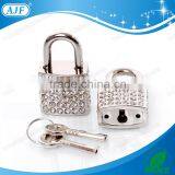 AJF Square Lock With Key Crystal Lock Small Handbag Lock