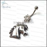 wholesale cute horse navel belly button rings piercing body jewelry