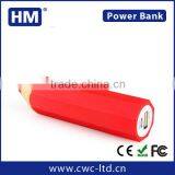 new private PVC cylinder external power bank for gift promotion