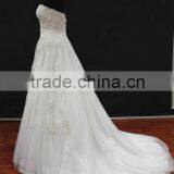 New Beading Lace Appliques Tulle Drapping Belt With Beading Trim Sweetheart Wedding Dress thumbnail-3