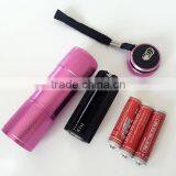 Onlystar GS-8005 Promotional Gift Emergency Small Aluminum Mini Color 9led Pocket Light 9 Led uv Flashlight thumbnail-5