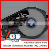 Compatible Camon tape CH-1112T 12mm Tranparence label tape cable id label for cable id printer mk2500