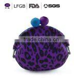 China cheap leopard silicone coin purse / wallet manufacturer