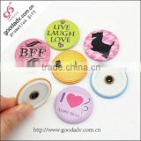 Promotional gifts tin badge OEM round badge plastic magnetic badges