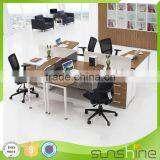 HT-FPW16 Modern American Style Office Furniture Metal Frame Workstation For 4 Person Quality Choice thumbnail-1