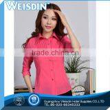 Business Shirts Guangzhou Wholesale Polyester/cotton Ladies Chambray Shirt thumbnail-3