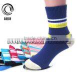 Blue Stripe No Show Custom Heated Socks