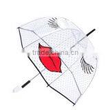 Cheap Target Price Dome OEM ODM Customized Logo Print Transparent Umbrella thumbnail-2