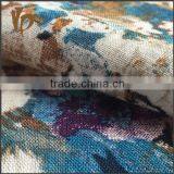 Shaoxing Flower Printing Fabric Linen and Viscose Rayon Fabric for Woman Dress thumbnail-2