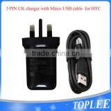 For HTC One M9 M8 Mains Charger High Output 1.5A Wall AC Adapter TC-P900 UK Genuine Original OEM thumbnail-1
