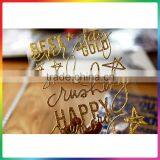 Beautiful Letter Blue Gold Glitter Sticker thumbnail-2