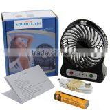 4 Inch 3 Speeds Portable Mini Fan USB Rechargeable Desk Fan Cooling Fan for Notebook Laptop Computer, Indoor and Outdoor Use thumbnail-6