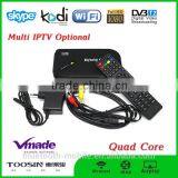 Best Hybrid OTT Amlogic S805 Quad Core Android Dvb T2 tv Receiver Hybrid Set Top Box