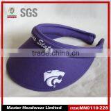 Costoms Design Embroidered 100%cotton Twill Sun Visor