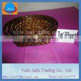 Fruit Basket Cheap Price Oval Brown Colour Handmade Weaving Bamboo Basket thumbnail-1
