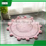 Wholesale Custom Soft Fiber Baby Kids Children Play Nursery Crochet Round Carpet Rug thumbnail-3