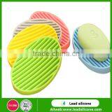 Silicone Oval Shape Shower Soap Saver Dish Holder thumbnail-1