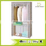 Store More Portable Non-woven Fabric Storage Wardrobe With Shelves thumbnail-1
