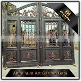 Modern Main Gate Designs Outdoor Powder Coated Cast Aluminum Garden Gate for Villa thumbnail-2